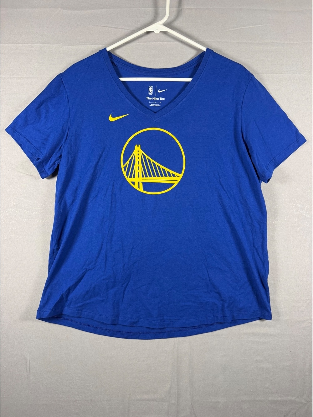 Nike NBA Golden State Warriors Blue V-Neck T-Shirt Large New With Tags
